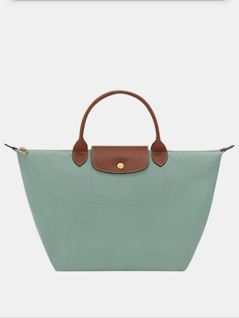 Longchamp Le Pliage Original Medium Top Handle Handbag in Celadon